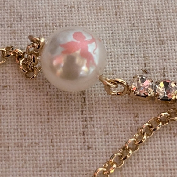 🆕 Pearl Heart Pendant Necklace XoXo (As Is) ❤️ Betsey Johnson - Picture 6 of 8